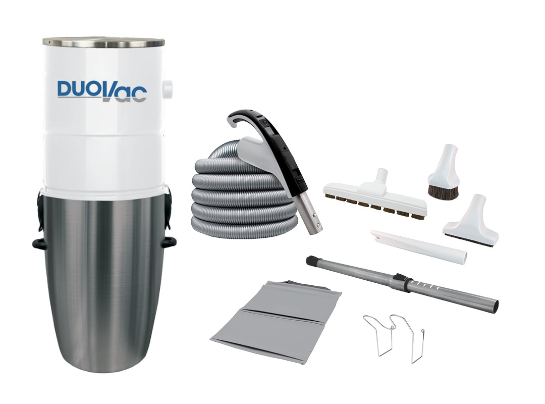Central vacuum Duovac Star with on/off attachments kit