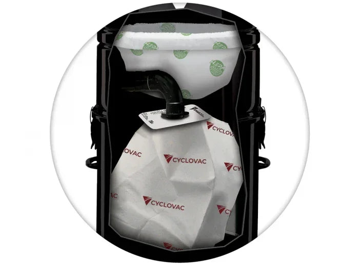 Central vacuum HD925 hybrid with 3 Retraflex retractable hose inlets including attachments and the installation kit - SamVac Plus