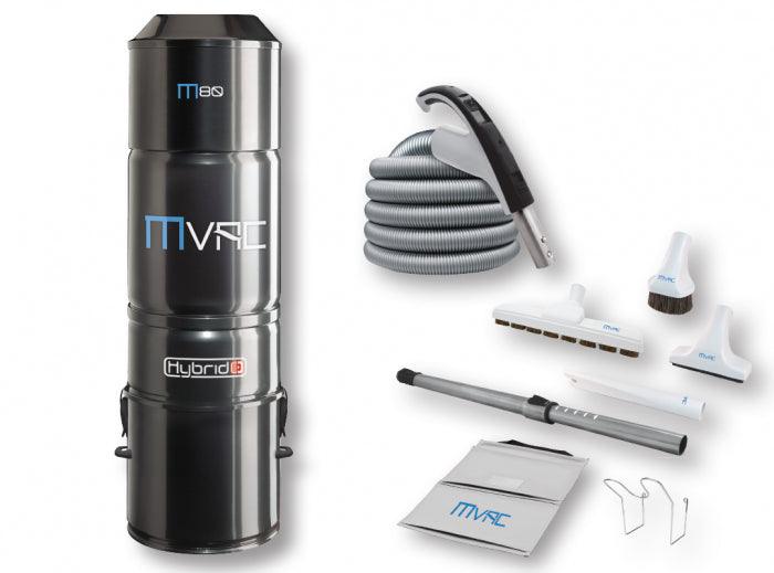 Central vacuum M80 with on/off attachments kit and 35 ft. (10.67 m) hose - SamVac Plus