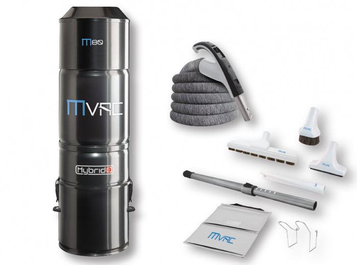 Central vacuum M80 with on/off attachments kit and 35 ft. (10.67 m) hose - SamVac Plus
