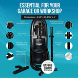 Husky GarageVac Surface Mounted Compact Vacuum Cleaner