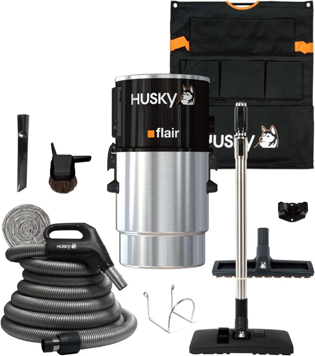 Husky Flair Central Vacuum System with Accessory Kit - SamVac Plus