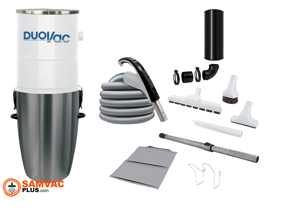 Central vacuum Duovac Star with on/off attachments kit