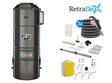 Central vacuum HD925 hybrid with 3 Retraflex retractable hose inlets including attachments and the installation kit - SamVac Plus