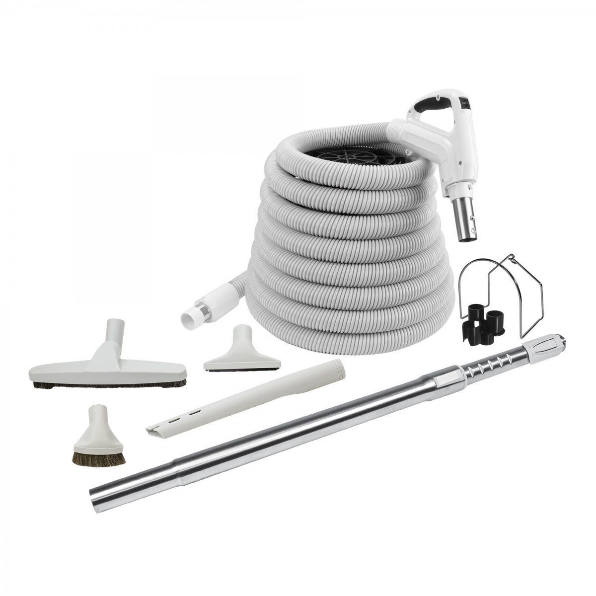 KIT CENTRAL LIGHT GREY 35' W STAINLESS STEEL TELESCOPIC WAND