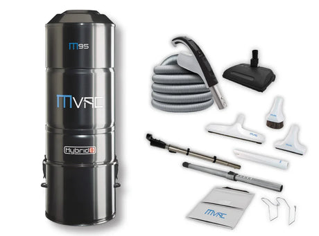 Central vacuum M95 with bag and electric attachments kit - Hose 35 ft. (10.67 m) - SamVac Plus