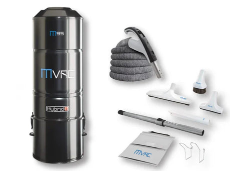 Central vacuum M95 and on/off attachments kit - Hose 35 ft. (10.67 m) with or without hose cover - SamVac Plus